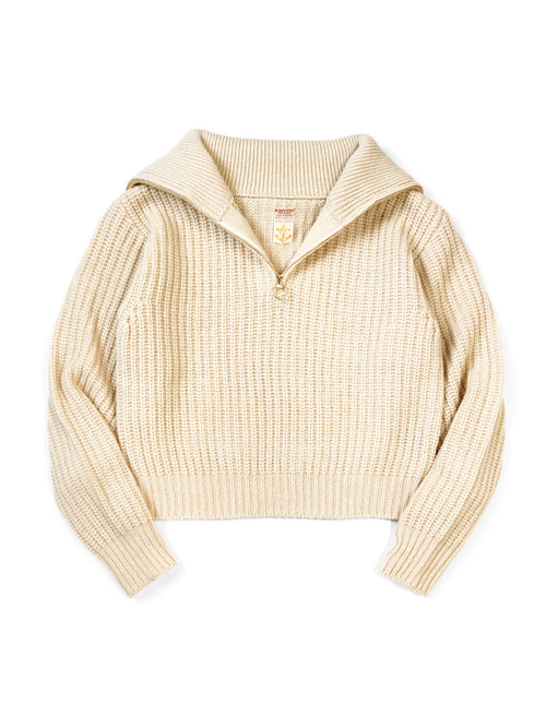3G Wool Ribbed ZIP UP Pullover