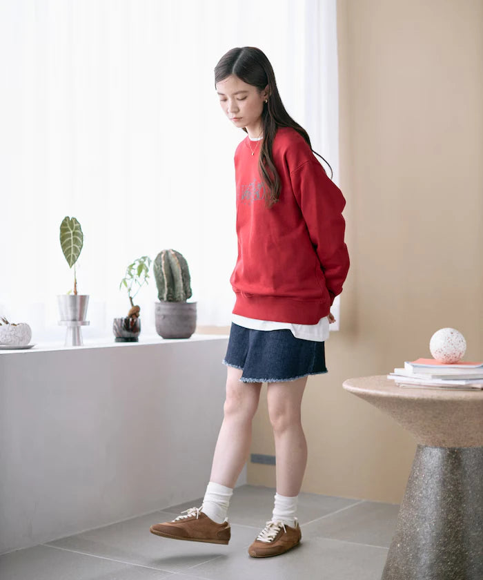 Organic Cotton Animal Logo Print Sweat / CAT / Relaxed Fit / French Terry Sweat