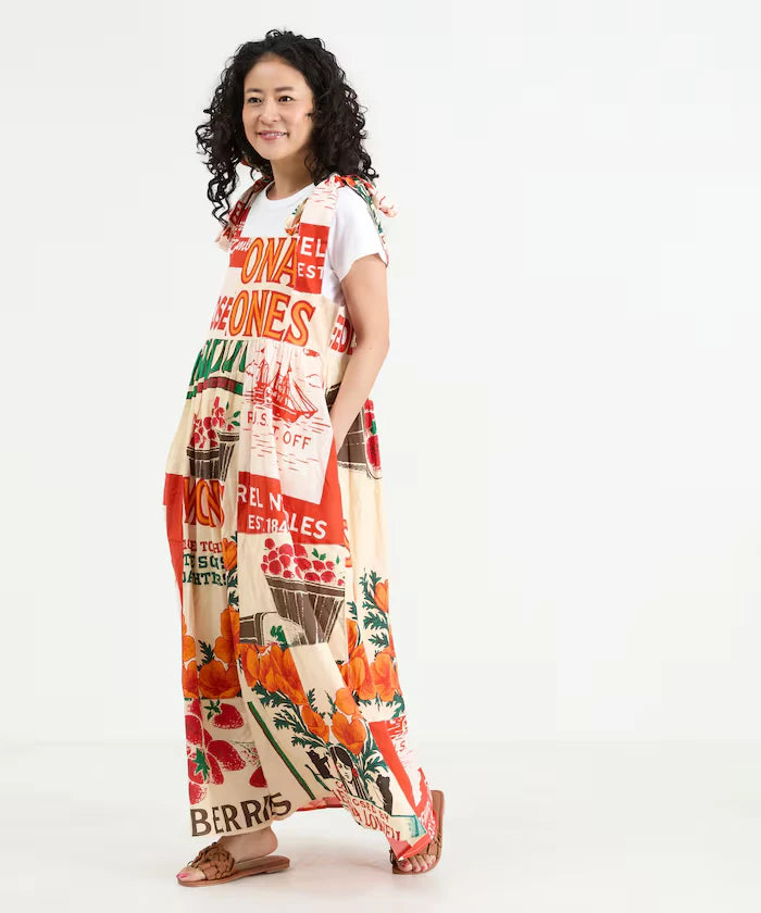 India FEEDBAG Print Shoulder Ribbon Camisole Dress