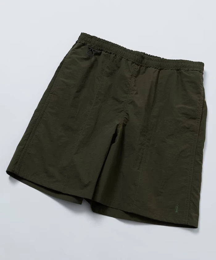 Nylon Medium Length Baggy Shorts