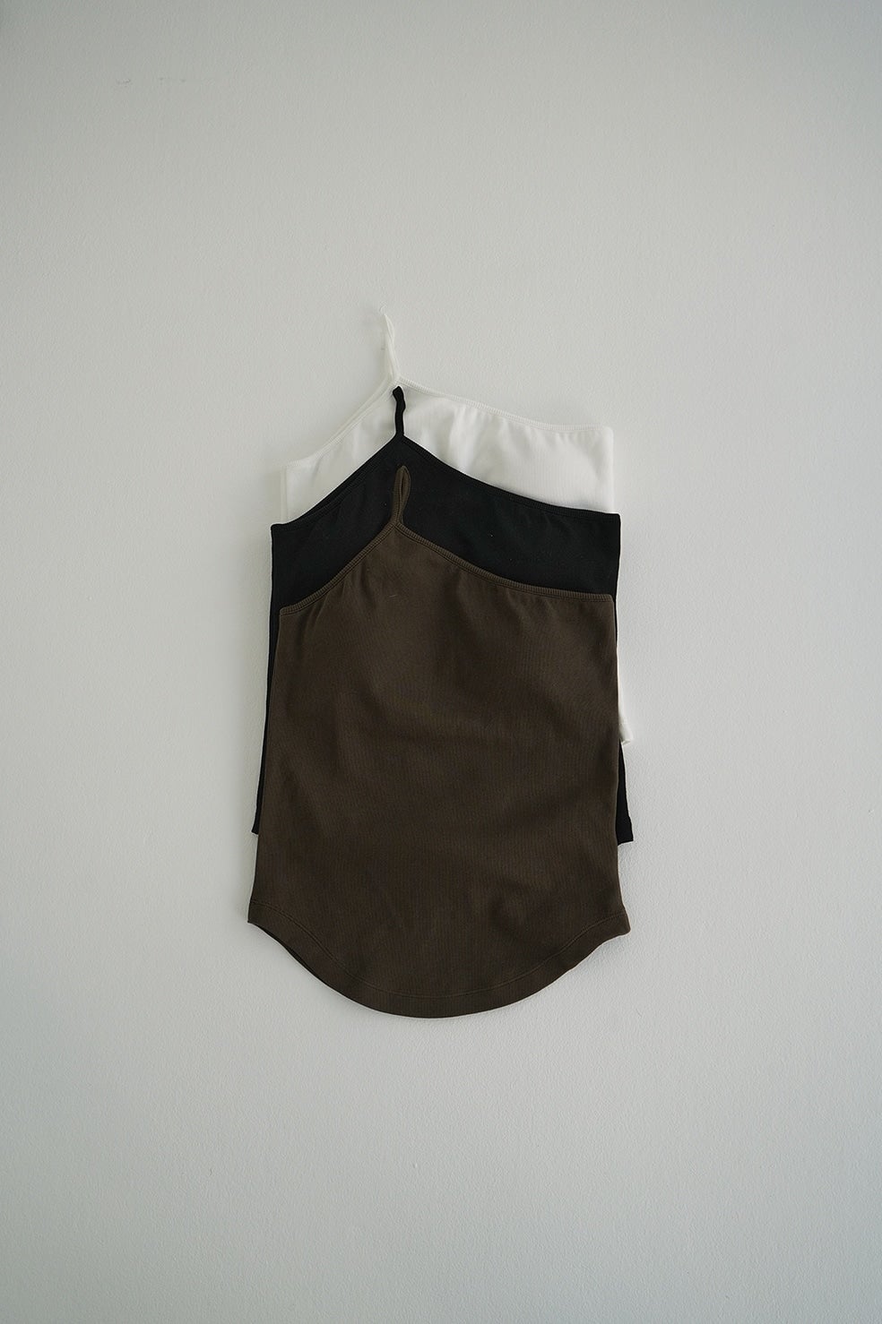 ONE SHOULDER RIB TANK TOPS