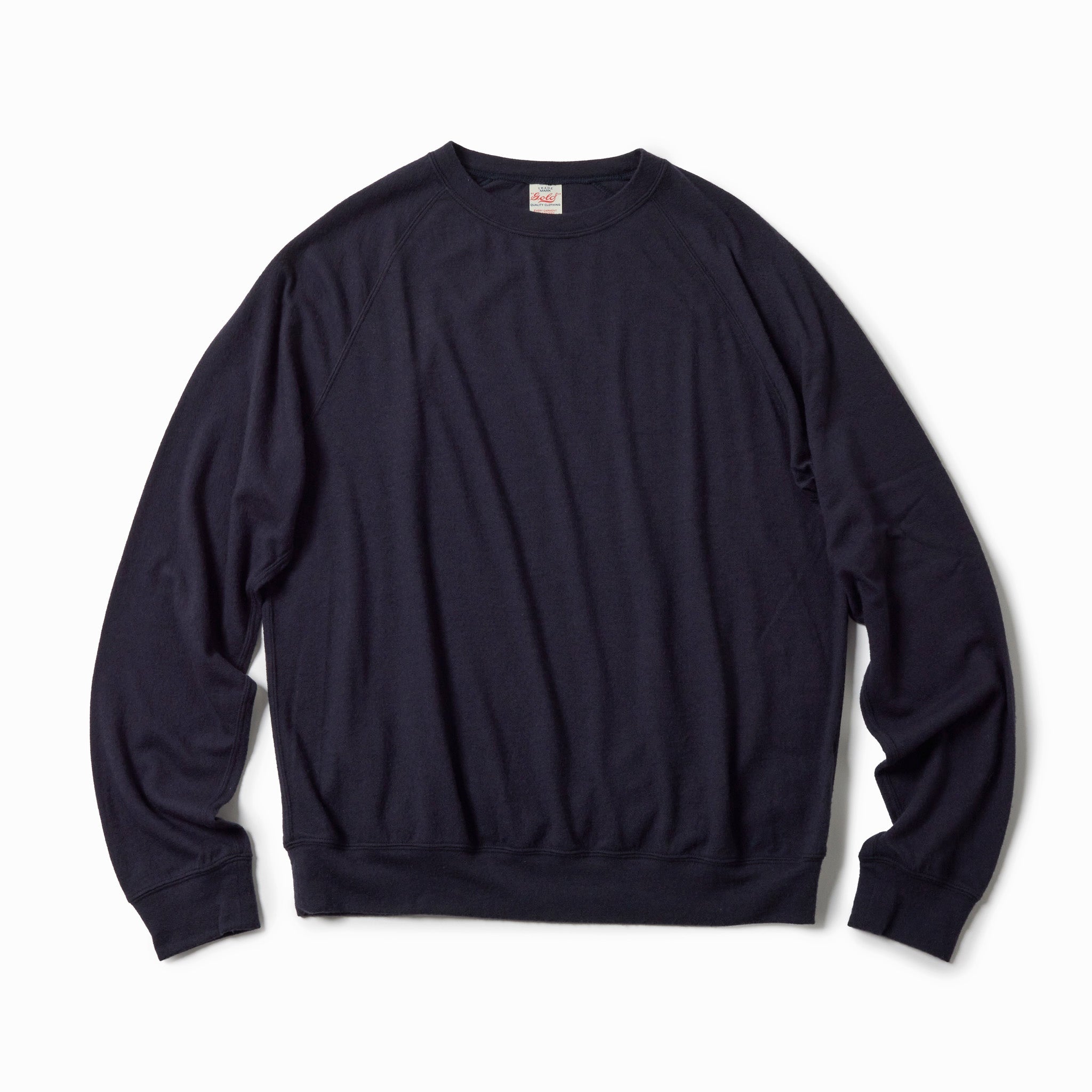 GL69413 / WASHBLE WOOL SUPER 140's RAGLAN CREW NECK SHIRT