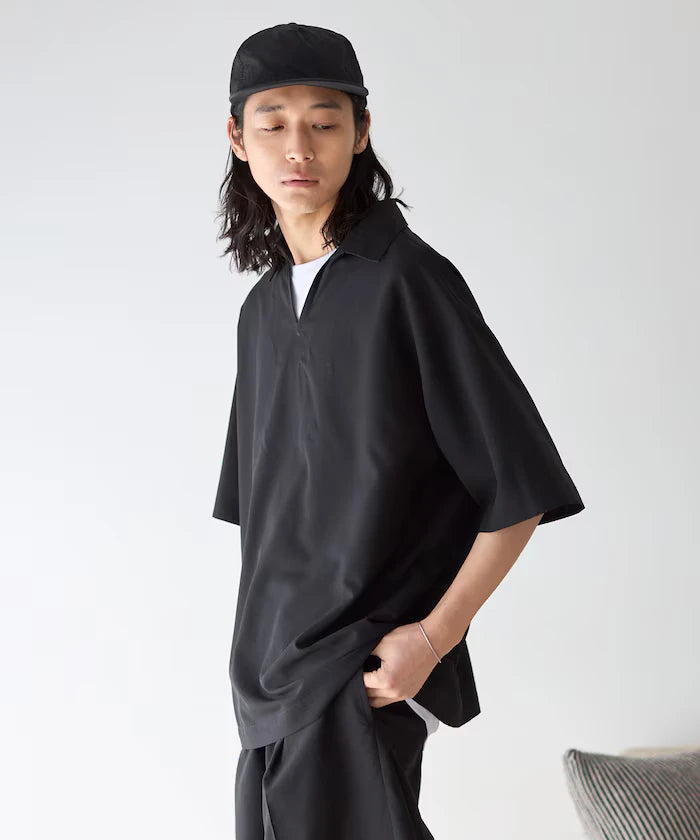 Functional Fabric Pullover Short Sleeve Shirt Set 3-piece Set / Washable / UV Cut / Quick Dry / Cool Touch