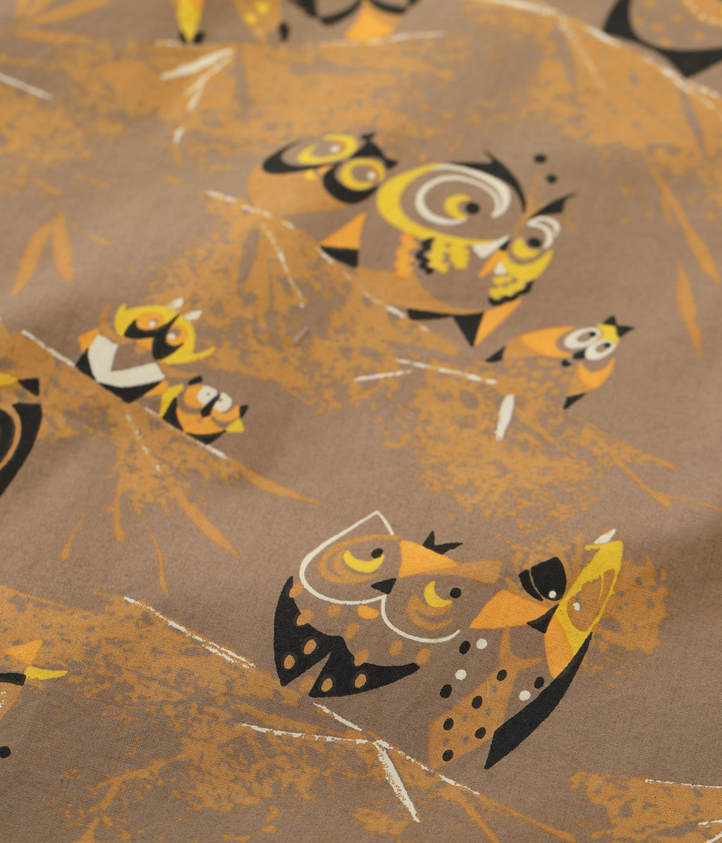 TYPEWRITER COTTON OPEN SHIRT “OWL”