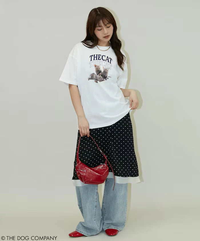 THE DOG / THE CAT Collegiate Style T-Shirt Limited Edition