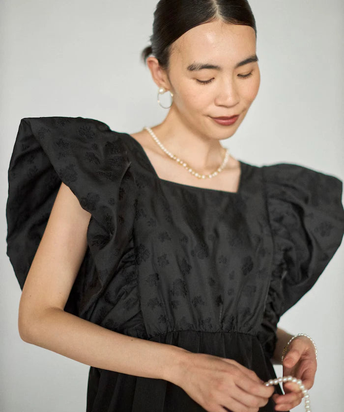 2WAY Flower Sheer Jacquard Docking All-in-One