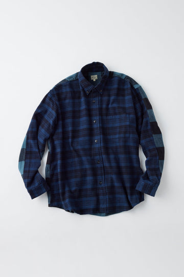 GL29138 / COTTON NEL CHECK SHIRT SWITCH B.D SHIRT