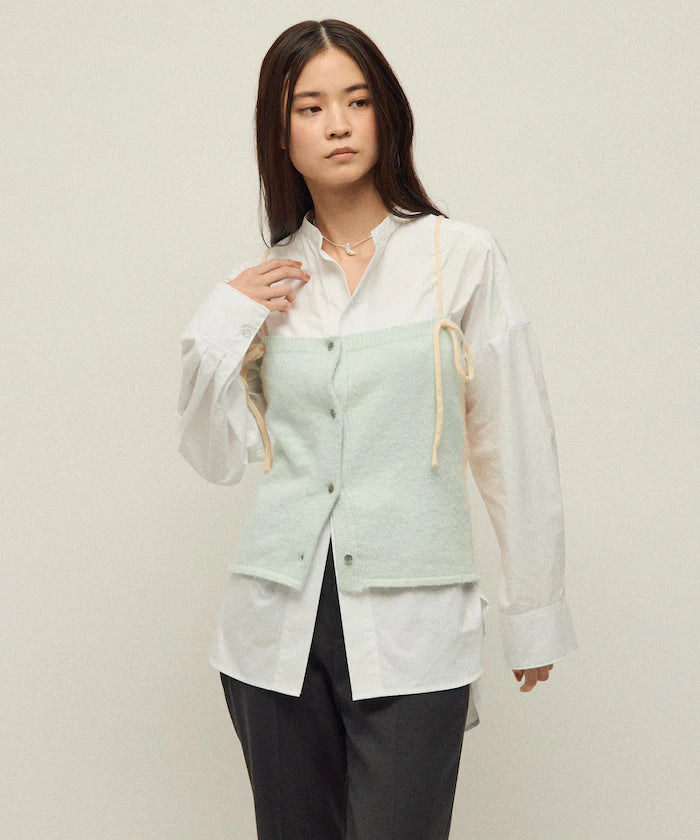 Alpaca Blend Bicolor Knit Vest