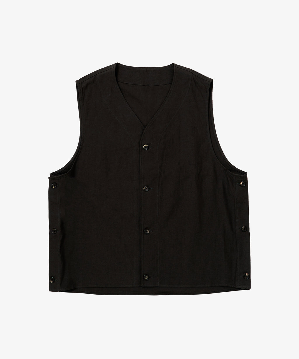 gilet back satin black