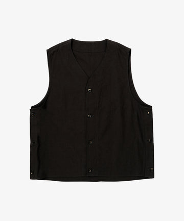 gilet back satin black