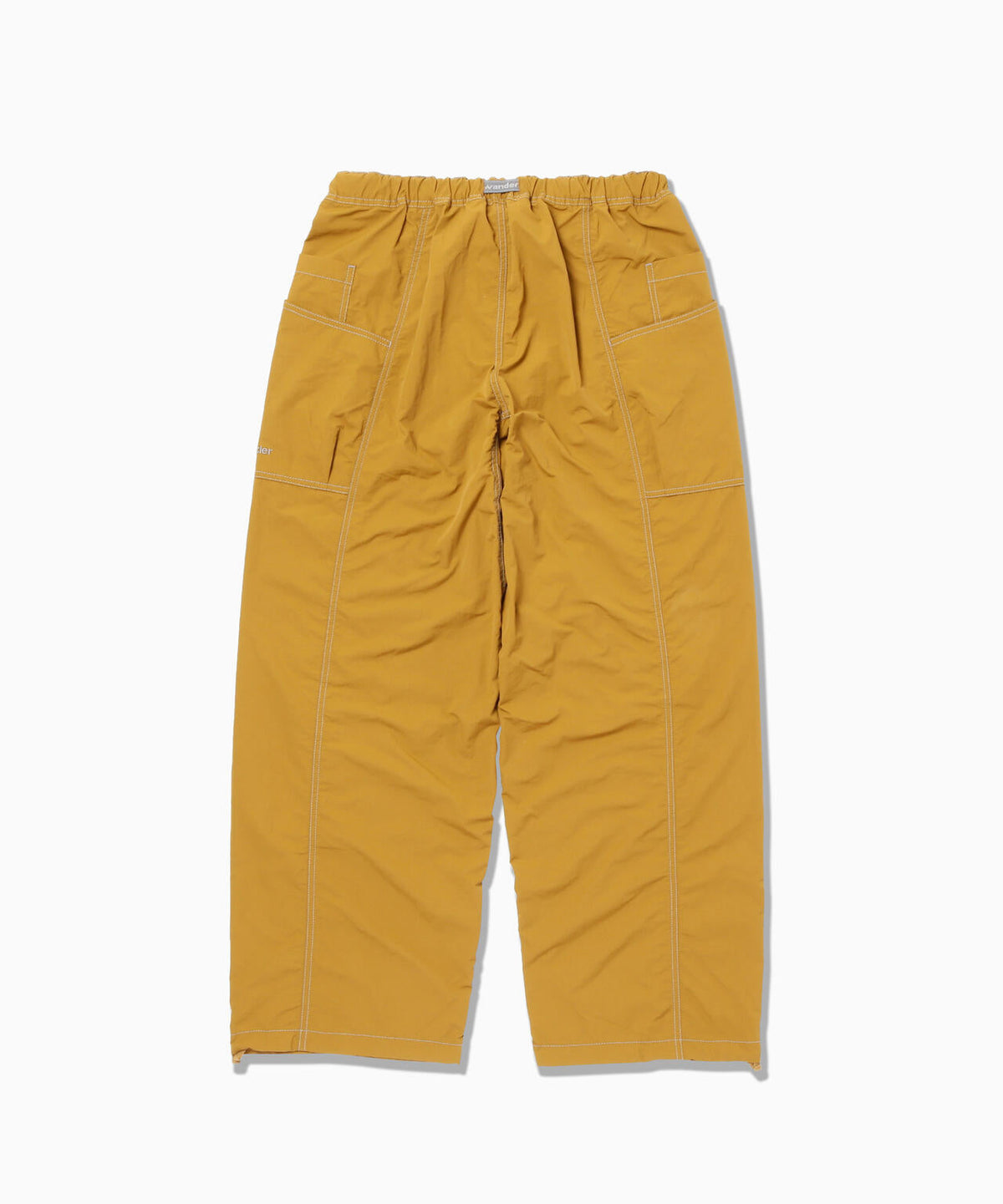 crinkled nylon pants