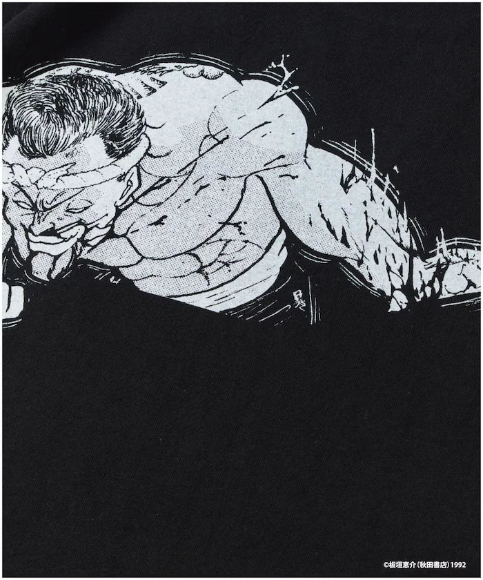 【June 12 12:00 Sale Start】 Baki 'Unyielding / Chiharu Shiba' Print Crew Neck T-Shirt