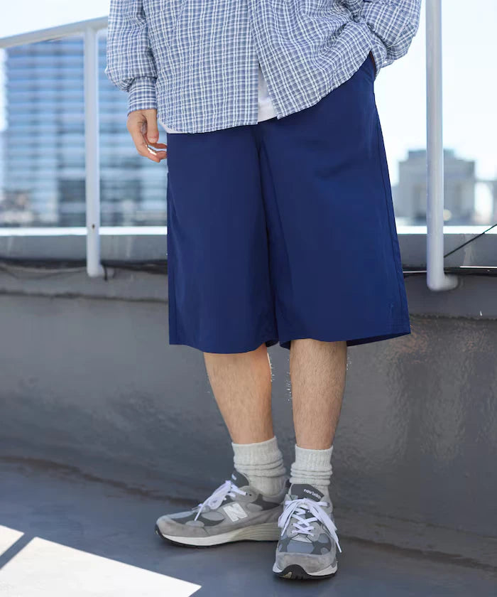 Nylon Sleek Water Length Baggy Shorts