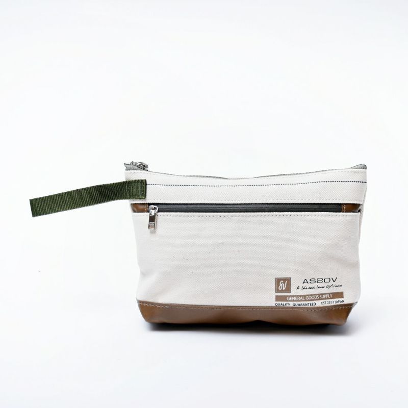ALBERTON CANVAS POUCH/KHAKI