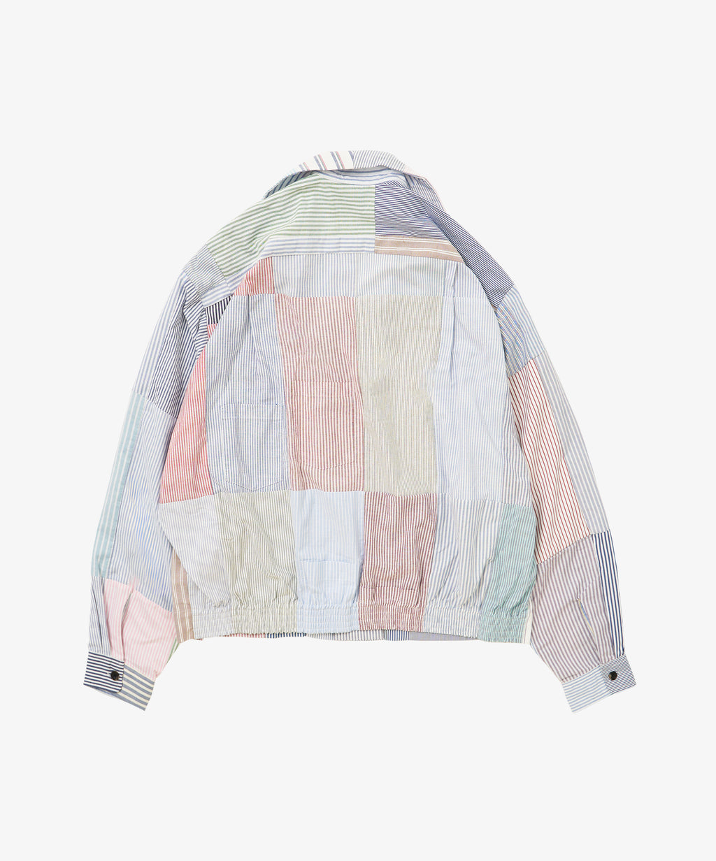 rib blouson oxford stripe nine