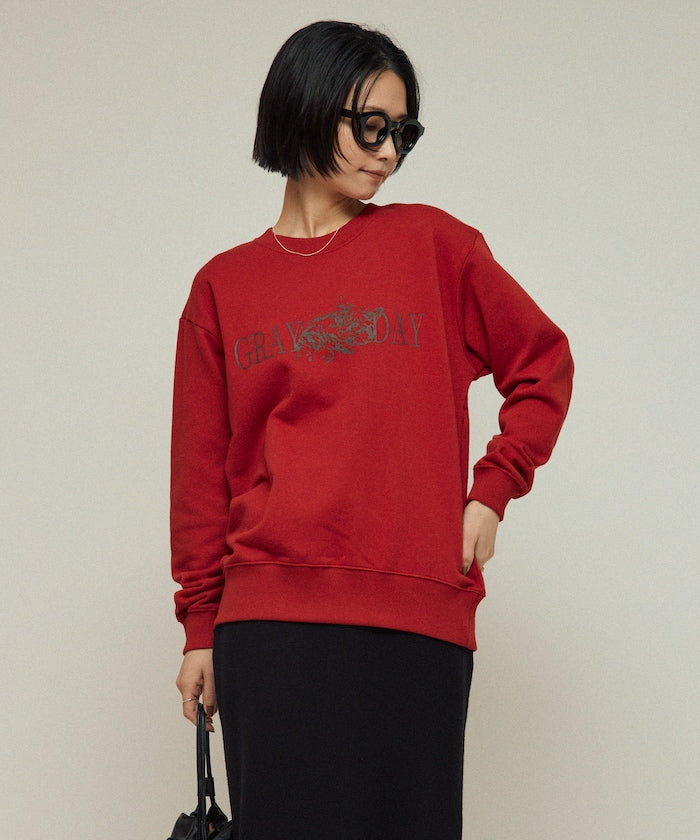 Organic Cotton Animal Logo Print Sweat / CAT / Relaxed Fit / French Terry Sweat