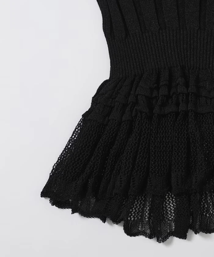 Japan Made Whole Garment Peplum Top