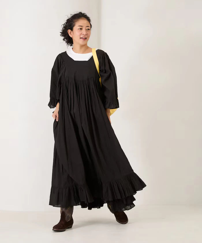 India Square Neck Frilled Dress