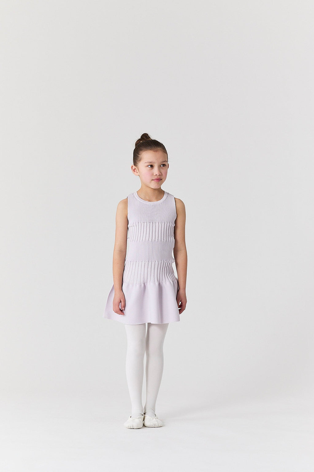 SOFT FLUTED KIDS SLEEVELESS DRESS