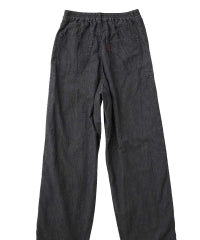Cotton Linen Denim Tuck Pants