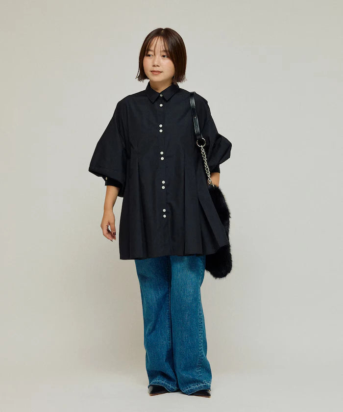 Box Stack Balloon Sleeve Long Sleeve Shirt