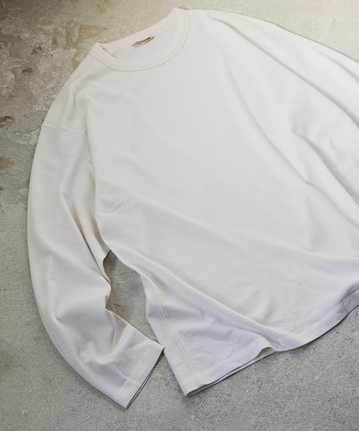 SUPER MERINO WOOL×INKEEP Crew Neck Long Sleeve T-Shirt