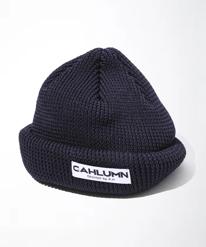 Straw Yarn Roll Knit Cap