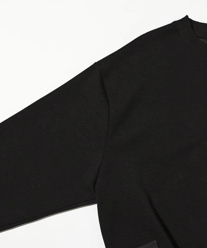 <New Color Added> Side Pocket Spindle Cardboard Crew Neck Sweatshirt