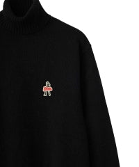 Vixen Girl Patch Turtle Neck Sweater