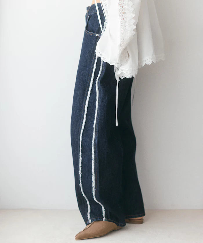 Side Fringe Curve Denim
