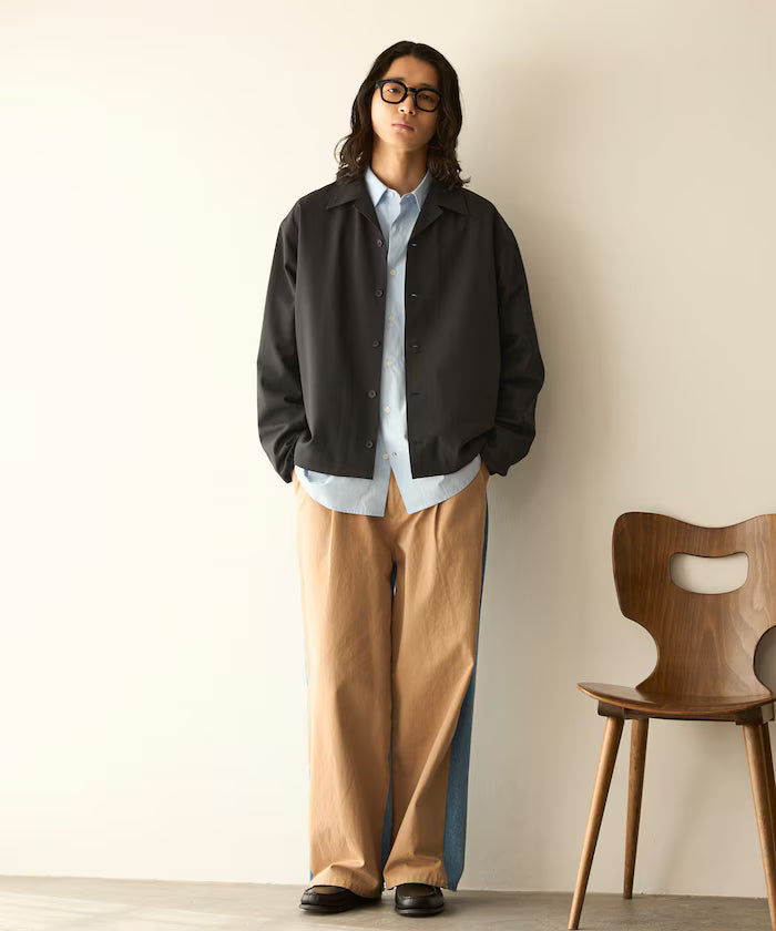 Functional Material Oversized CPO Shirt & Wide Easy Pants Setup / Washable / UV Cut / Quick Dry / Contact Cooling