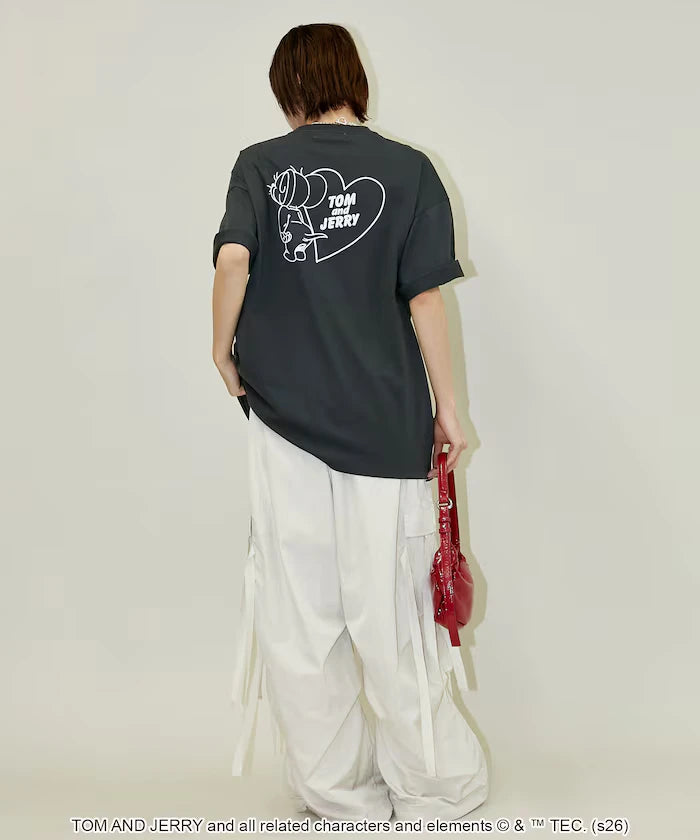 <Functional Material> TOM AND JERRY Heart Graphic T-Shirt Limited Edition