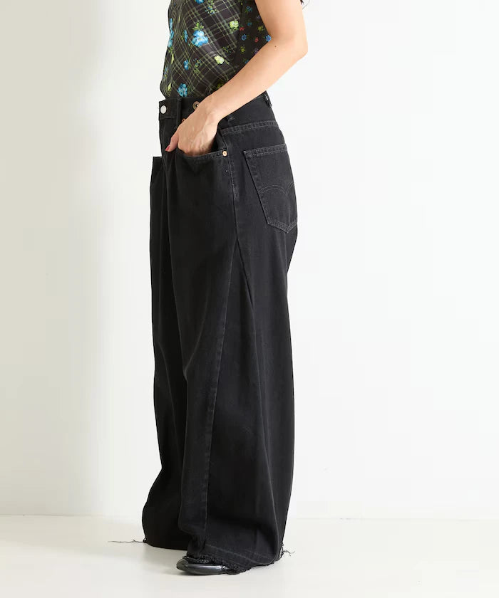 Vintage Remake Tuck Denim Pants