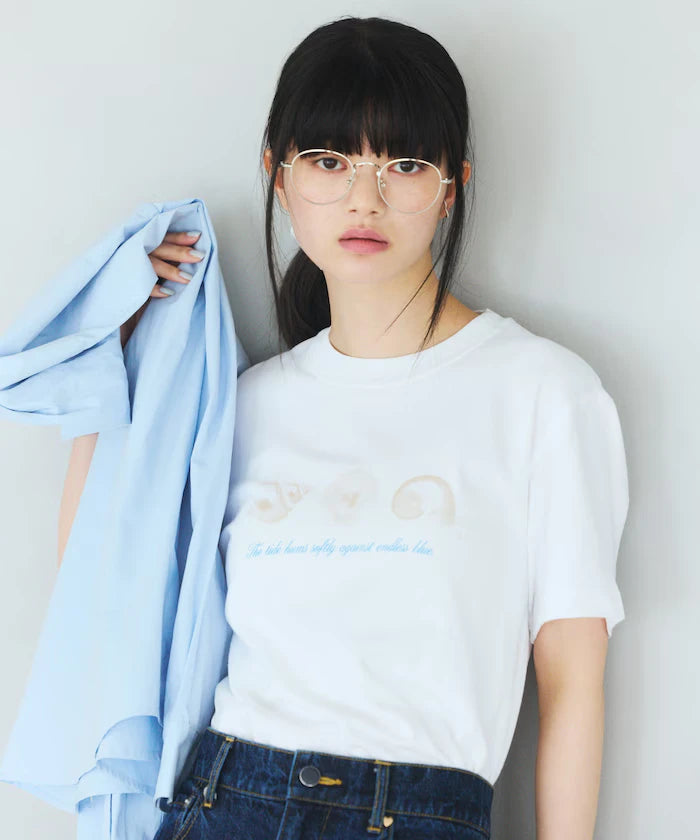 Comfortable Shell Print Crew Neck T-Shirt