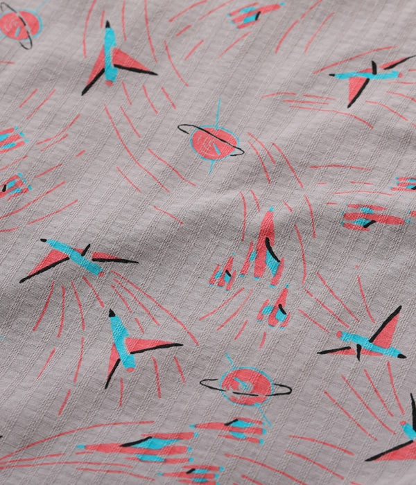 DOBBY COTTON OPEN SHIRT “SPACE SHIP