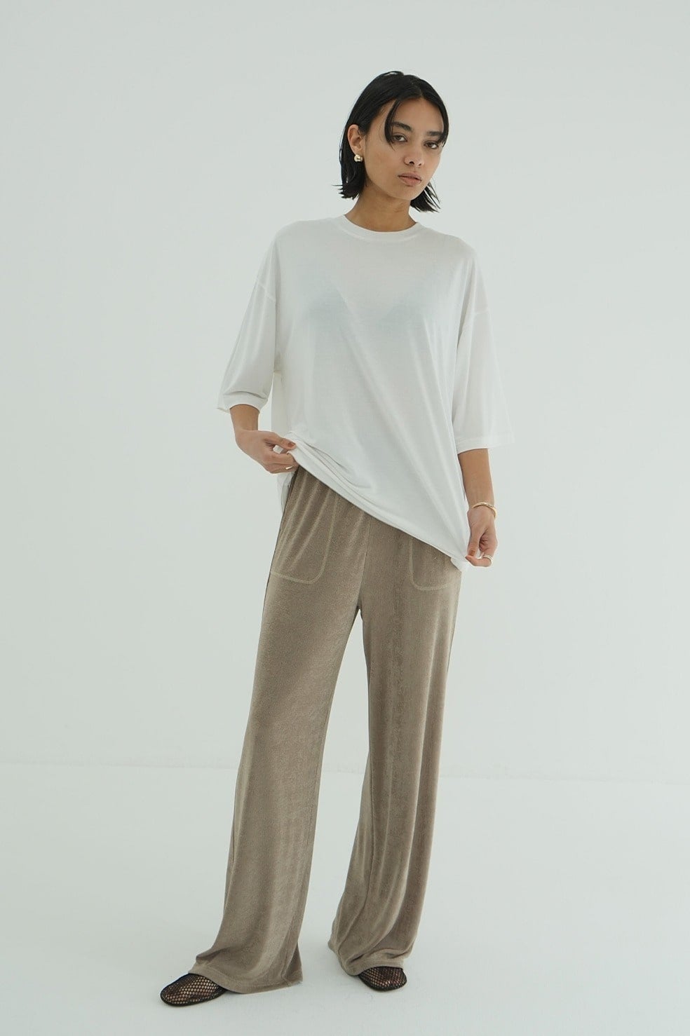 HALF SLEEVE SOFT CUT TOPS