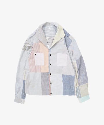 rib blouson oxford stripe seven