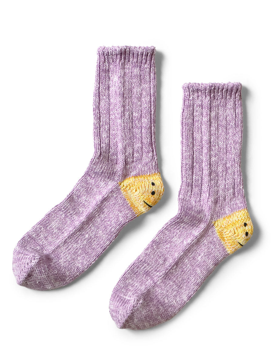56 pieces 3×1 rib RAINBOWY HAPPY HEEL socks