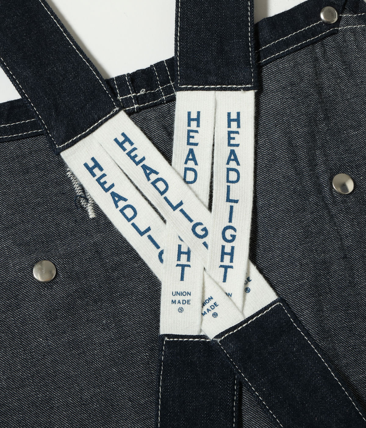 HEADLIGHT 11oz. BLUE DENIM LOW BACK OVERALLS