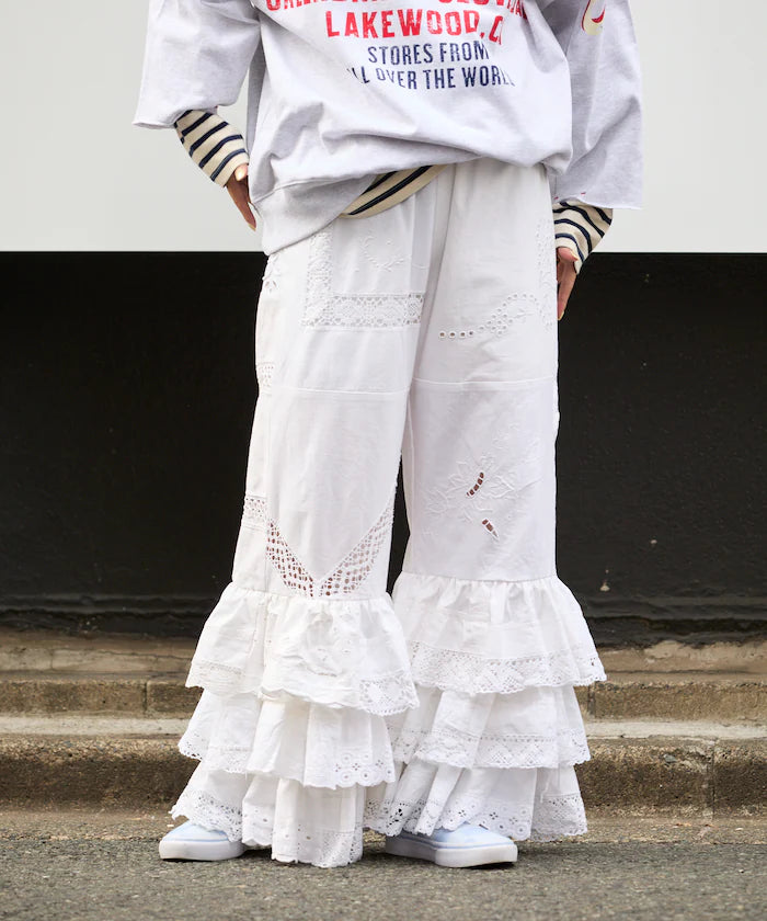 vintage lace tablecloth remake easy pants