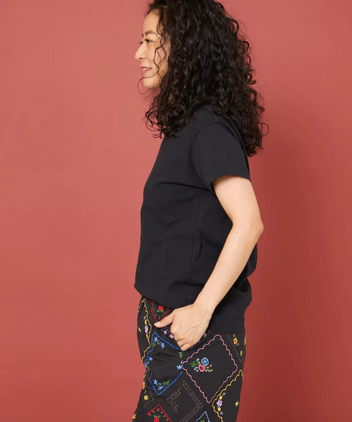 Oil Cut Processing Crew Neck T-Shirt