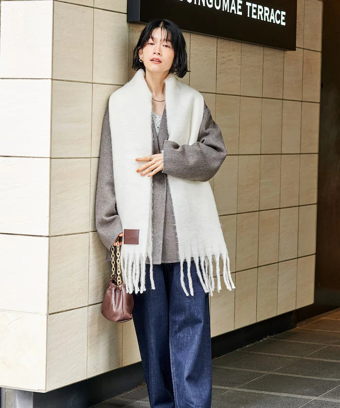 Volume Fringe Scarf