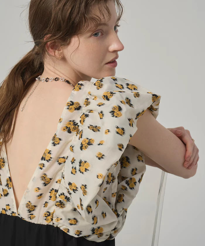 2WAY Flower Sheer Jacquard Docking All-in-One