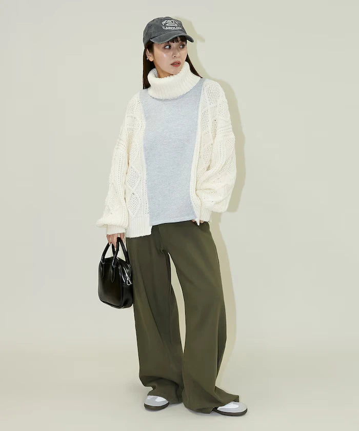 Mixed Material Switch Turtle Neck Knit Limited Edition