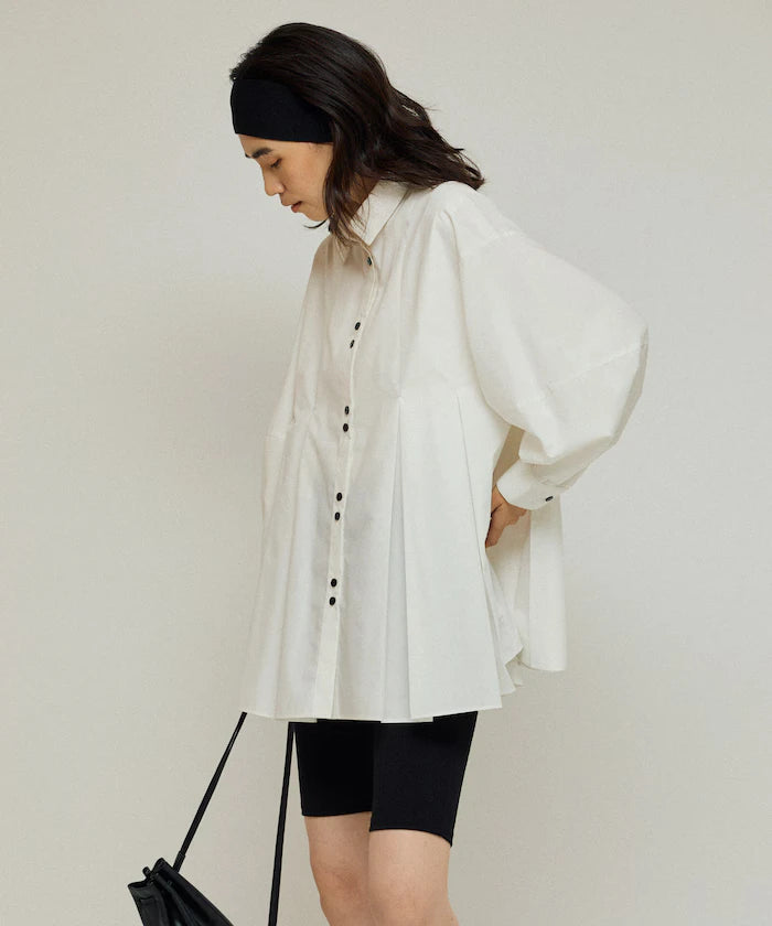 Box Stack Balloon Sleeve Long Sleeve Shirt