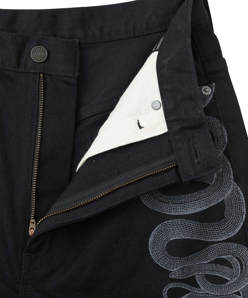 Snake Loop Denim Flare Pants