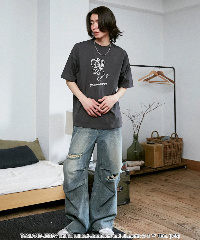 <Functional Material> TOM AND JERRY Graphic T-Shirt Limited Edition