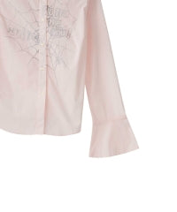 Hysteric Spider Lace Up Frill Cuff Blouse