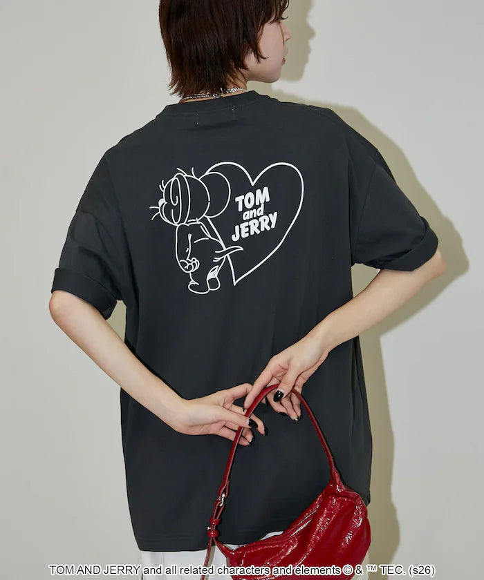 <Functional Material> TOM AND JERRY Heart Graphic T-Shirt Limited Edition