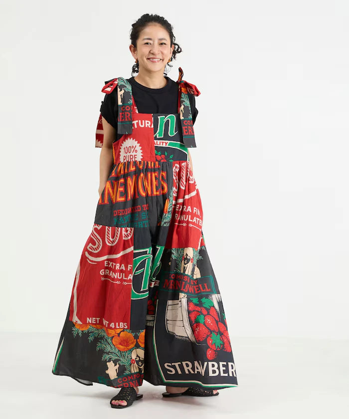 India FEEDBAG Print Shoulder Ribbon Camisole Dress